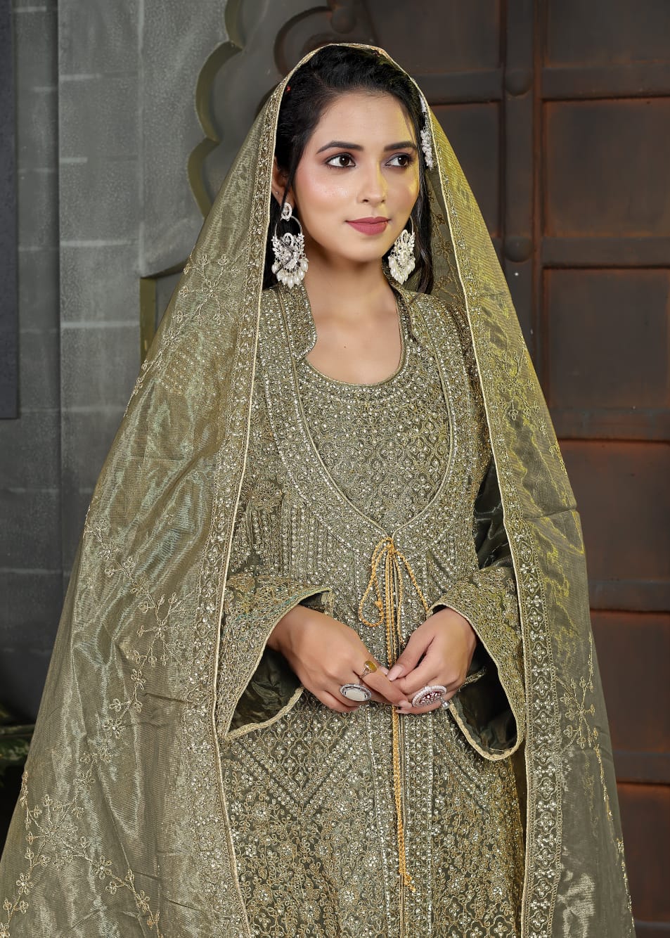Ice Velvet Gown With Jacket